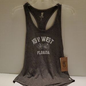 SUZZI Key West Florida Women's Gray Tank Top Size S